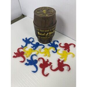 1966 Vintage Barrel of Monkeys Game Red #8312 Lakeside Toys 10 Monkeys